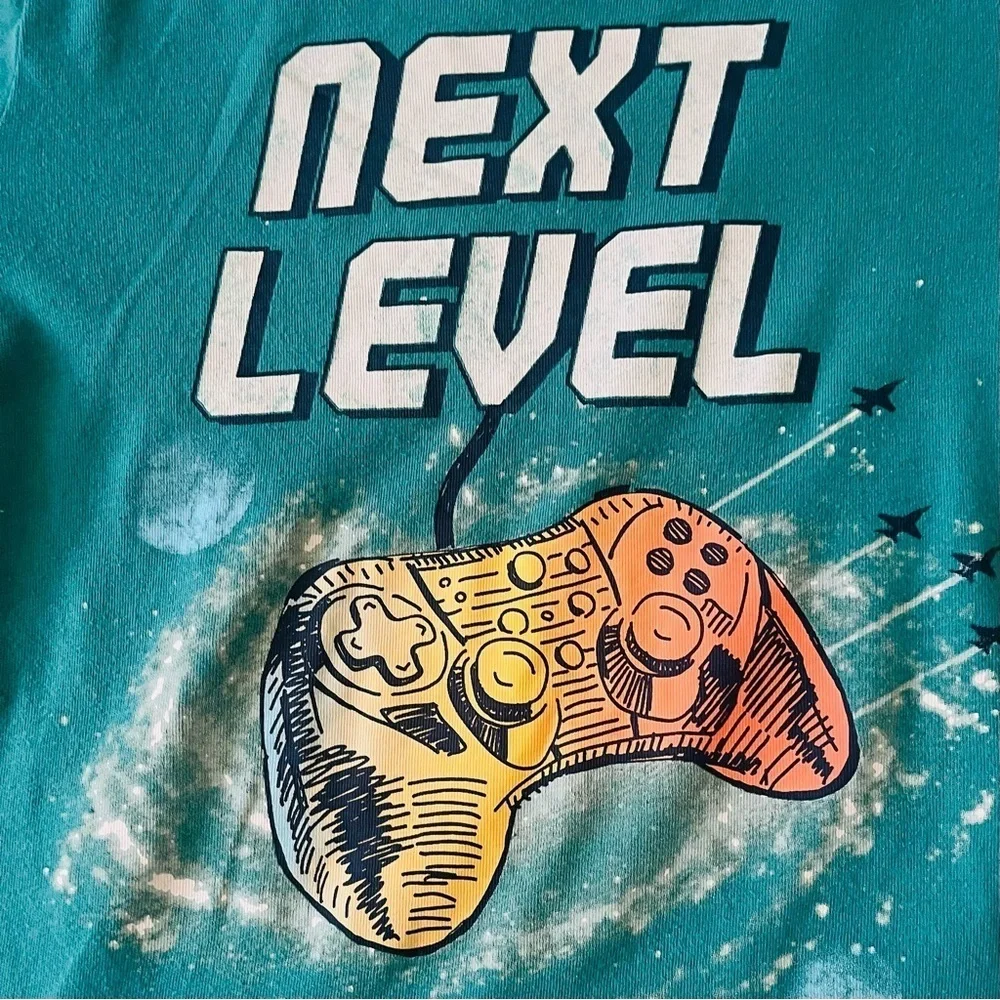OshKosh Original casual play teal T-shirt Boys 8T graphic design 100% cotton